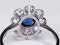 Old Cut Sapphire & Diamond Cluster Ring  DBGEMS - image 3