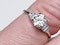 1.06ct old European transitional cut diamond engagement ring with baguette shoulders  DBGEMS - image 3
