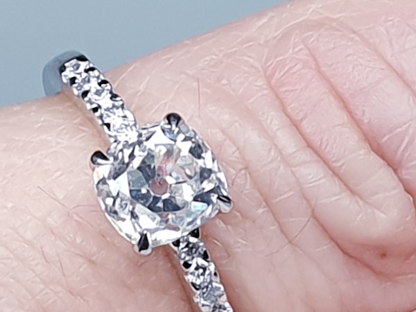 Cushion Cut Diamond Engagement Ring  DBGEMS - image 5
