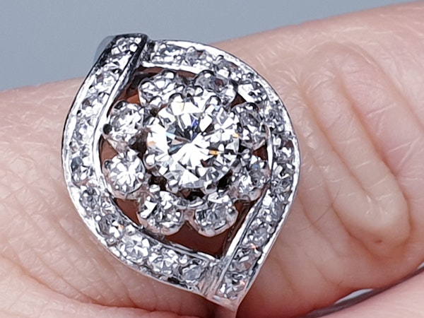 Cool 1930's Diamond Engagement Ring  DBGEMS - image 2