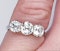 Art Deco Diamond Three Stone Ring  DBGEMS - image 4