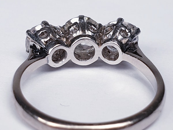 Art Deco Diamond Three Stone Ring  DBGEMS - image 6