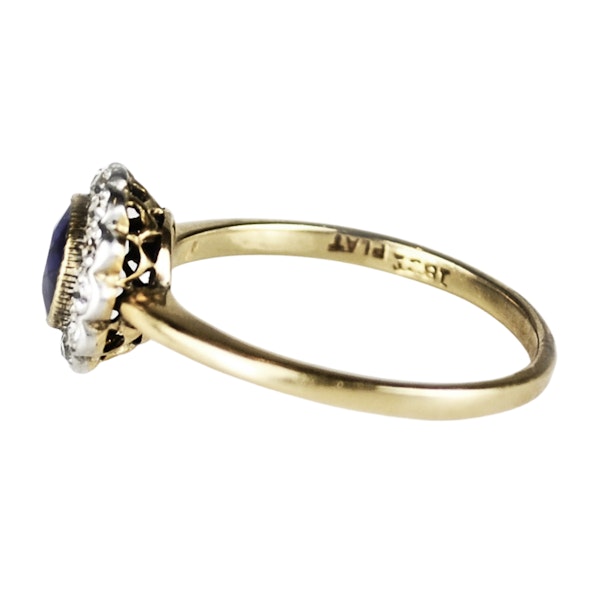 A Sri Lankan Sapphire and Diamond Ring - image 4