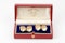 Antique Cufflinks in 18 Carat Gold with a line of Sapphires & Diamonds, English circa 1890. - image 6