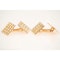 Vintage Cufflinks in 18 Karat Gold with Hobnail Design to Face, French circa 1950 - image 2