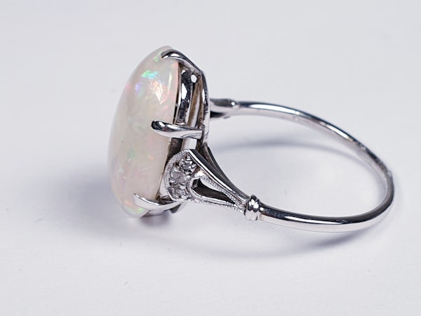 Edwardian opal and diamond dress ring  DBGEMS - image 5