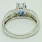 18K white gold 2.86ct Natural Blue Sapphire and 0.32ct Diamond Ring - image 3
