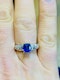 18K white gold 2.86ct Natural Blue Sapphire and 0.32ct Diamond Ring - image 5