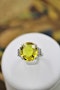 An exceptional Yellow Sapphire and Diamond Engagement Ring set in Platinum (Marked), Late 20th Century. - image 3