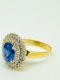 18K yellow gold 3.00ct Natural Blue Sapphire and 1.00ct Diamond Ring - image 2