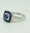 14K white gold 0.50ct Natural Blue Sapphire and 0.75ct Diamond Ring - image 2