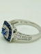14K white gold 0.50ct Natural Blue Sapphire and 0.75ct Diamond Ring - image 3