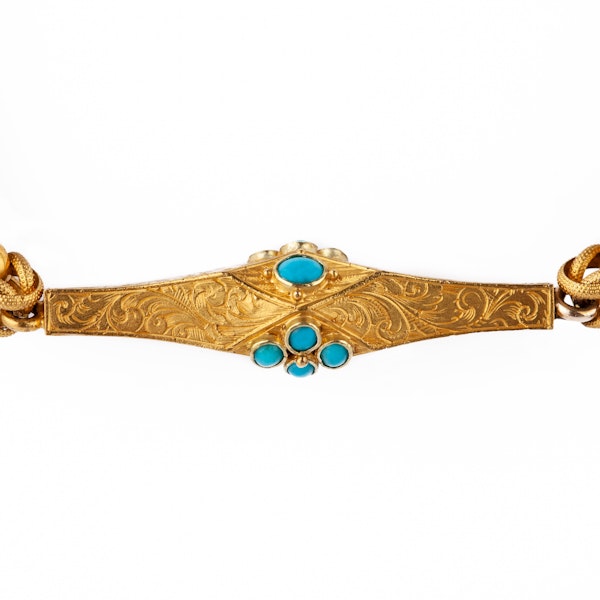 Georgian fine gold guard chain - image 2