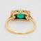 Emerald and diamond tablet shape Art Deco ring - image 4