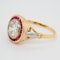 Diamond and ruby  calibre - cut ring with 1.55 ct est. diamond centre - image 3