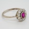 Edwardian ruby and diamond cluster ring - image 2