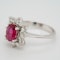 Ruby and diamond cluster ring - image 2