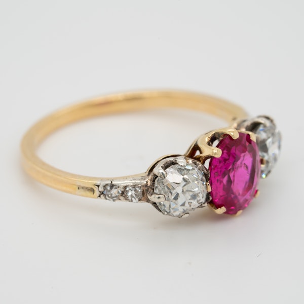 3 stone  Victorian ring - image 2