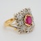 Victorian ruby and diamond rectangular cluster  ring. - image 2