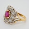 Victorian ruby and diamond rectangular cluster  ring. - image 3