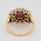 Victorian ruby and diamond rectangular cluster  ring. - image 4