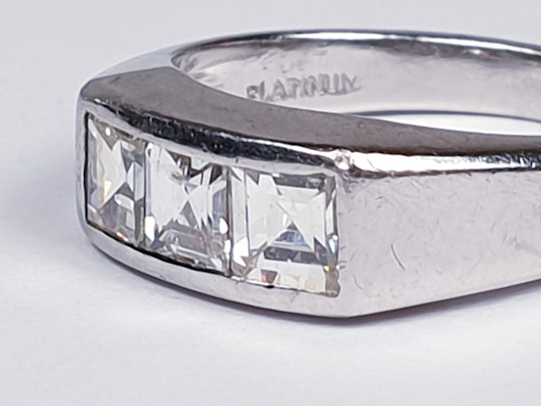 Three Stone Square Diamond Ring  DBGEMS - image 2