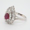 Ruby and diamond  ballerina cluster ring - image 3