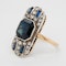 Art Deco sapphire and diamond tablet ring - image 3
