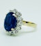 18K yellow/white gold 9.31ct Natural Blue Sapphire and 1.63ct Diamond Ring - image 2
