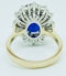18K yellow/white gold 9.31ct Natural Blue Sapphire and 1.63ct Diamond Ring - image 3