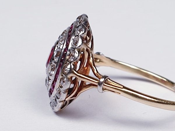 Edwardian ruby and diamond ring  DBGEMS - image 3