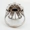 Diamond and sapphire  large oval tablet ring - image 4