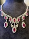 18K white gold Natural Ruby and Diamond Necklace - image 5