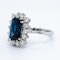 18K white gold 4.08ct Natural Blue Sapphire and 1.00ct Diamond Ring - image 2