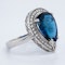 18K white gold 5.05ct Natural Blue Sapphire and 0.75ct Diamond Ring - image 2