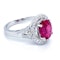 18K white gold 3.54ct Natural Ruby and 0.32ct Diamond Ring - image 4