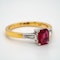 18K yellow/white gold 1.10ct Natural Ruby and 0.18ct Diamond Ring - image 2
