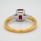 18K yellow/white gold 1.10ct Natural Ruby and 0.18ct Diamond Ring - image 4