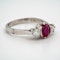 18K white gold 1.20ct Natural Ruby and 0.18ct Diamond Ring - image 2