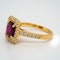 18K yellow gold 2.30ct Natural Ruby and 0.45ct Diamond Ring - image 3