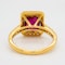 18K yellow gold 2.30ct Natural Ruby and 0.45ct Diamond Ring - image 4