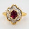 1.26ct Natural Ruby & 1.00ct Diamond Ring - image 1