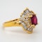 18K yellow gold 1.26ct Natural Ruby and 1.00ct Diamond Ring - image 2