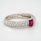 18K white gold 0.50ct Natural Ruby and 0.75ct Diamond Ring. - image 2