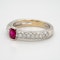18K white gold 0.50ct Natural Ruby and 0.75ct Diamond Ring. - image 3