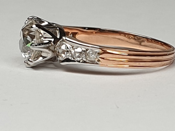1.37ct cushion cut diamond French engagement ring  DBGEMS - image 4