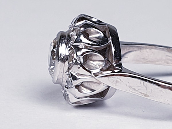 Art Deco Diamond Cluster Engagement Ring  DBGEMS - image 4