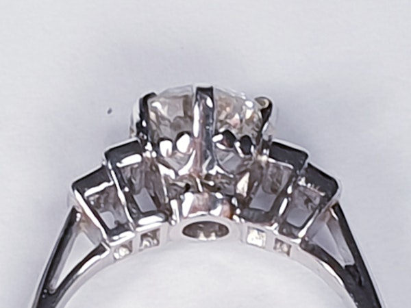 art deco 1.16ct diamond engagement ring  DBGEMS - image 3