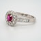18K white gold 0.50ct Natural Ruby and 1.00ct Diamond Ring - image 3