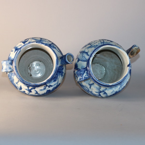 Pair of Italian tin-glazed earthenware Savona wet drug jars, c.1730 - image 6
